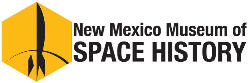 Horizontal, black and yellow, New Mexico Museum of Space History logo