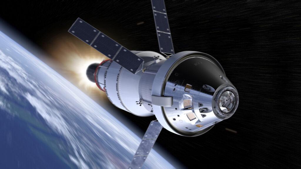 During Artemis I, Orion will venture thousands of miles beyond the moon during an approximately four to six-week mission. (Courtesy of NASA)