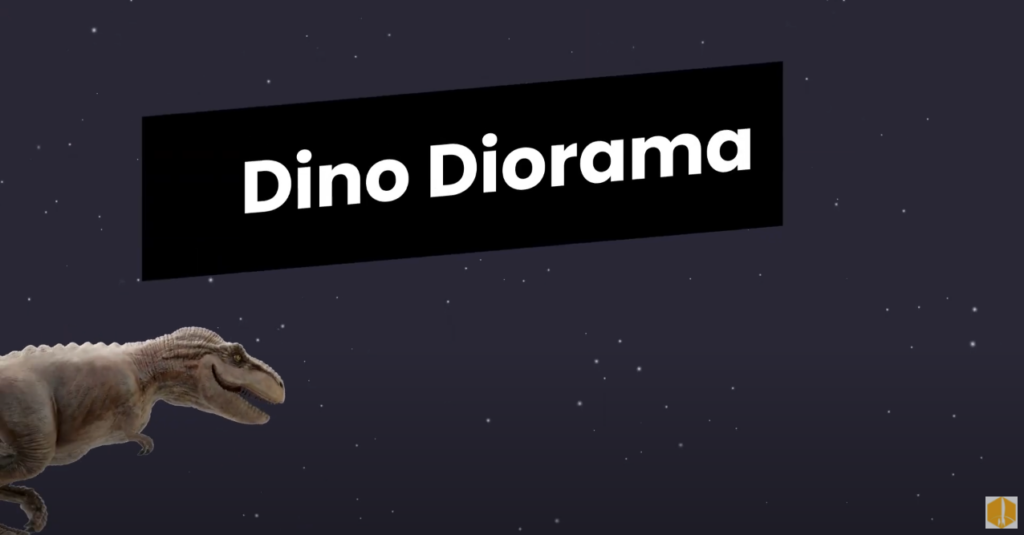 Dino Diorama: with a cut out of a T-Rex