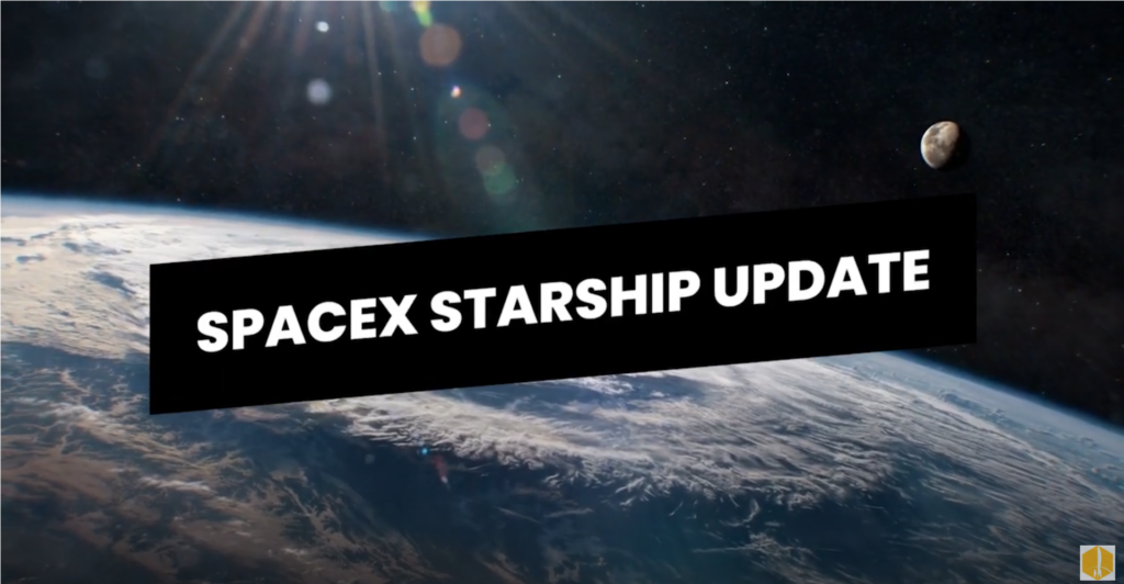Space x Starship Update: with the image of the Earth in the background