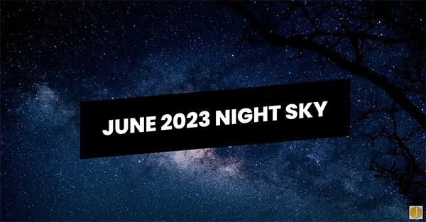 June 2023 Night sky with the image of the night sky and stars in the background