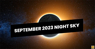 September 2023 Night Sky with a planet in the background