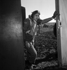Portrait of Tuskegee airman Edward M. Thomas by photographer Toni Frissell March 1945